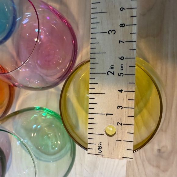 Set of 6 15 oz. Coloured Stemless Wineglass EUC - Picture 3 of 8